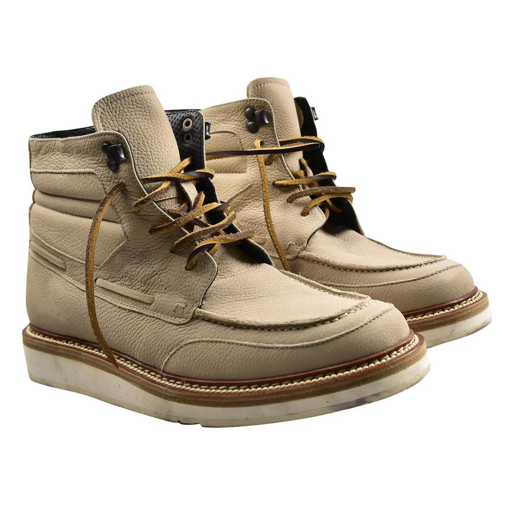 KITON Beige Leather Boots Shoes