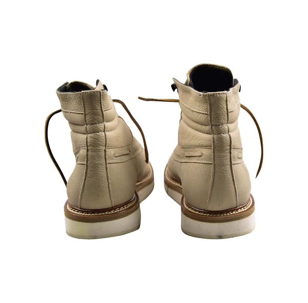 KITON Beige Leather Boots Shoes