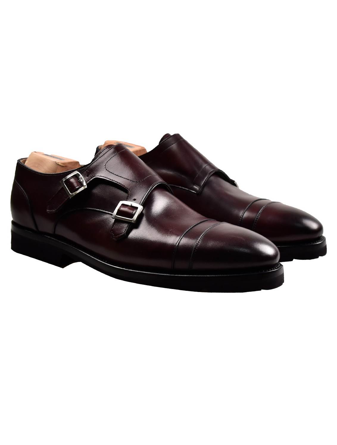 Kiton Burgundy Leather Dress Shoes