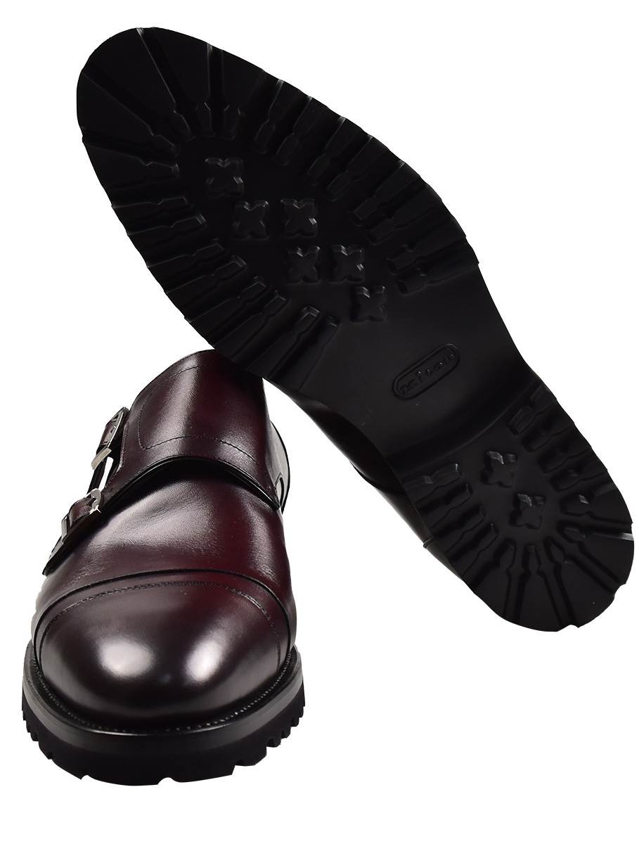 Kiton Burgundy Leather Dress Shoes