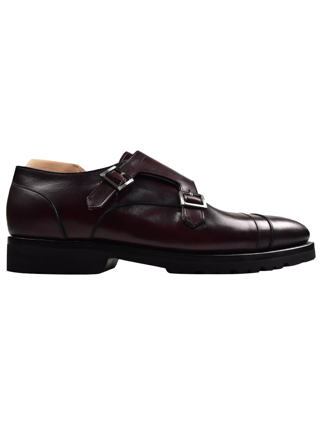 Kiton Burgundy Leather Dress Shoes