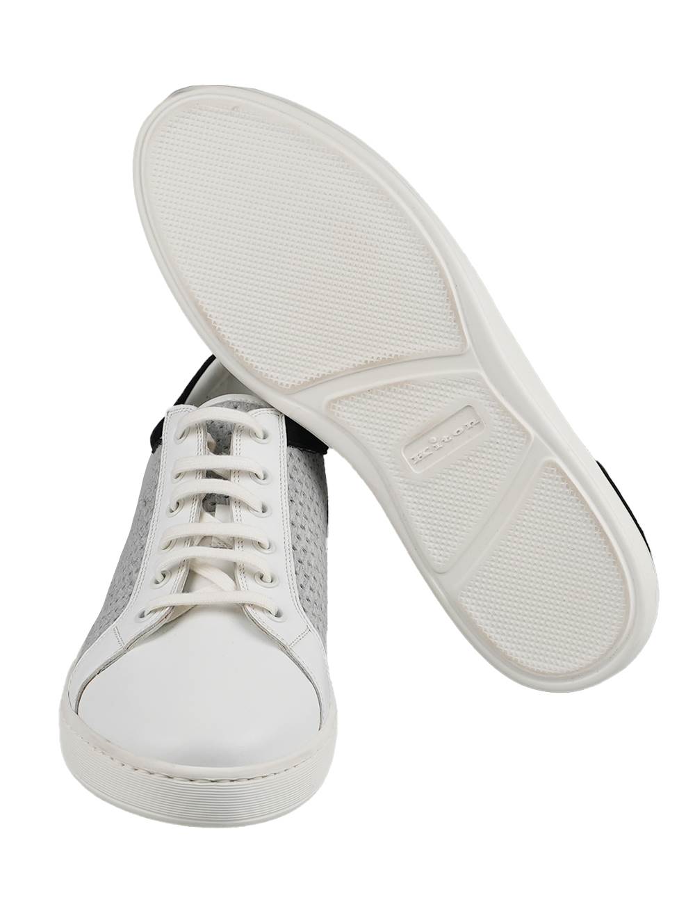 Kiton Multicolor Leather Cotton Sneakers
