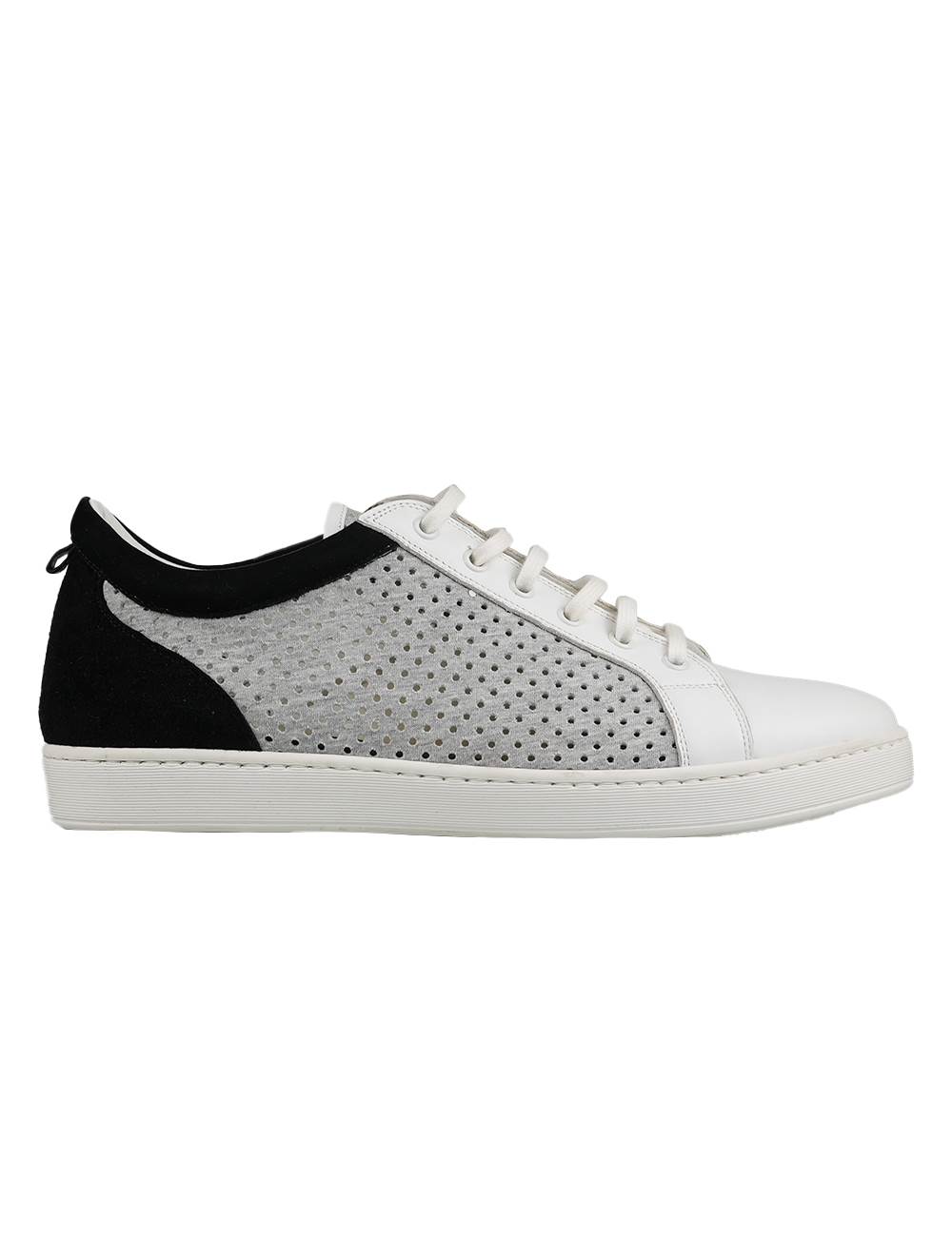 Kiton Multicolor Leather Cotton Sneakers