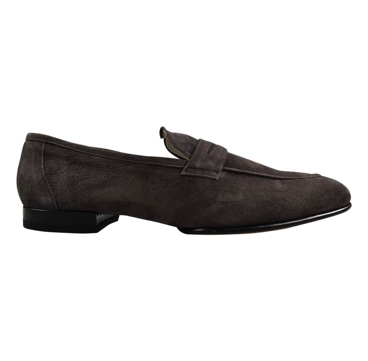 KITON Gray Leather Suede Sneakers Shoes