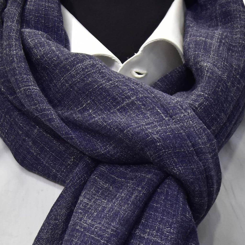 Kiton KITON Blue Silk Linen Scarf Blue 001