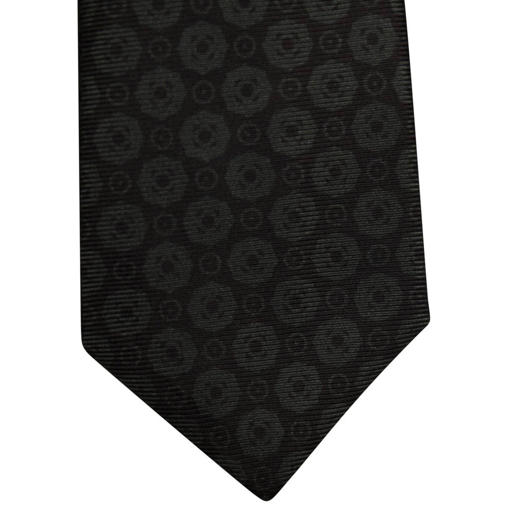Kiton KITON Green Black Silk Tie Green/Black 001