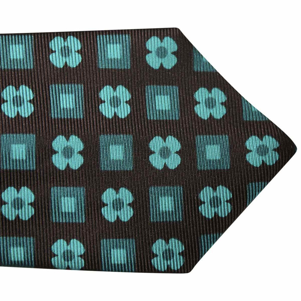 Kiton KITON Green Black Silk Tie Green/Black 001