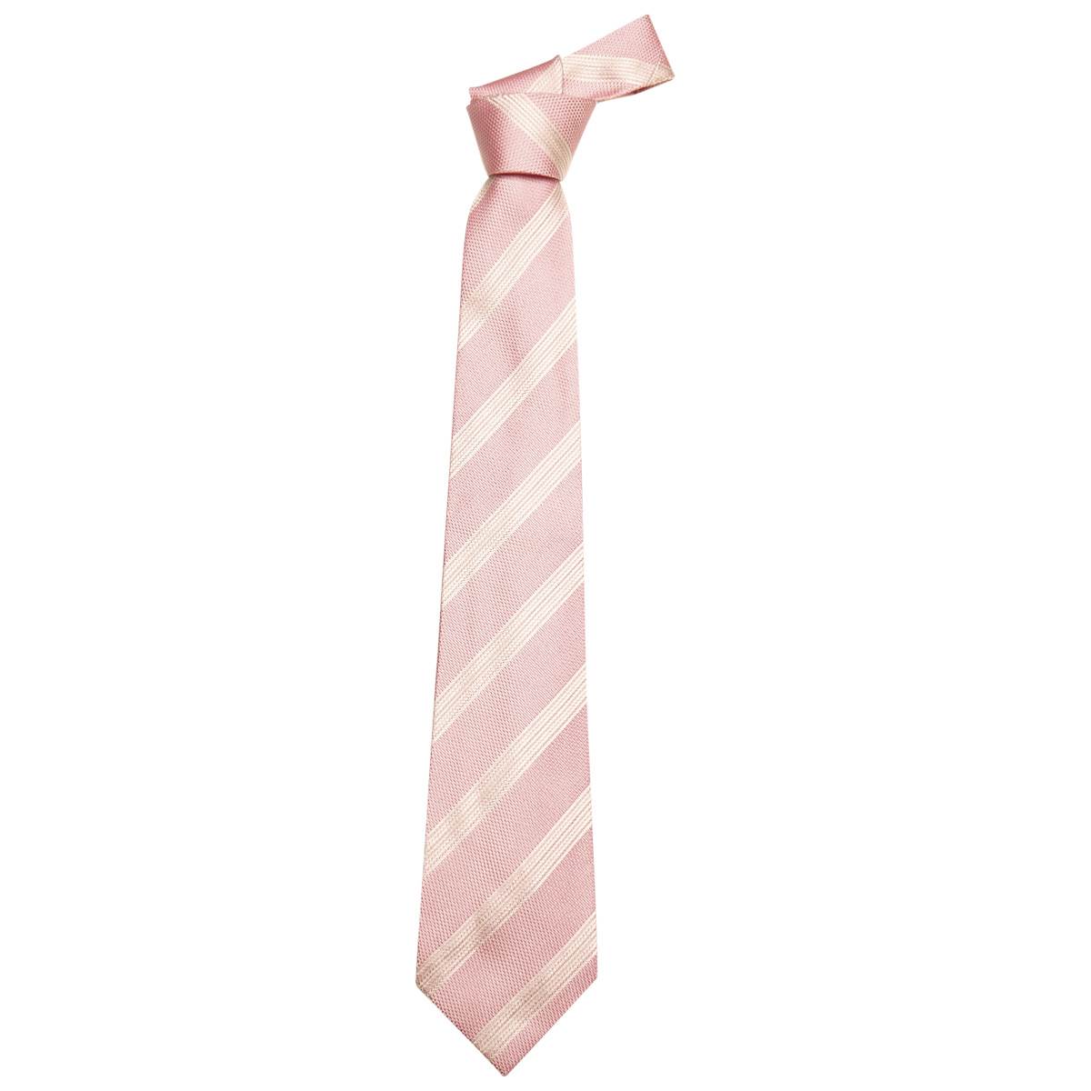 Kiton KITON Pink White Silk Tie Pink/White 000