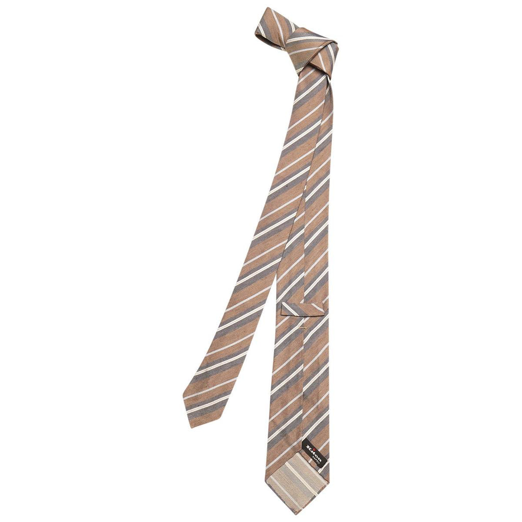 KITON Multicolor Silk Linen Tie
