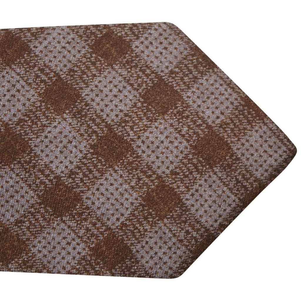 Kiton KITON Light Blue Brown Silk Tie Light Blue/Brown 001