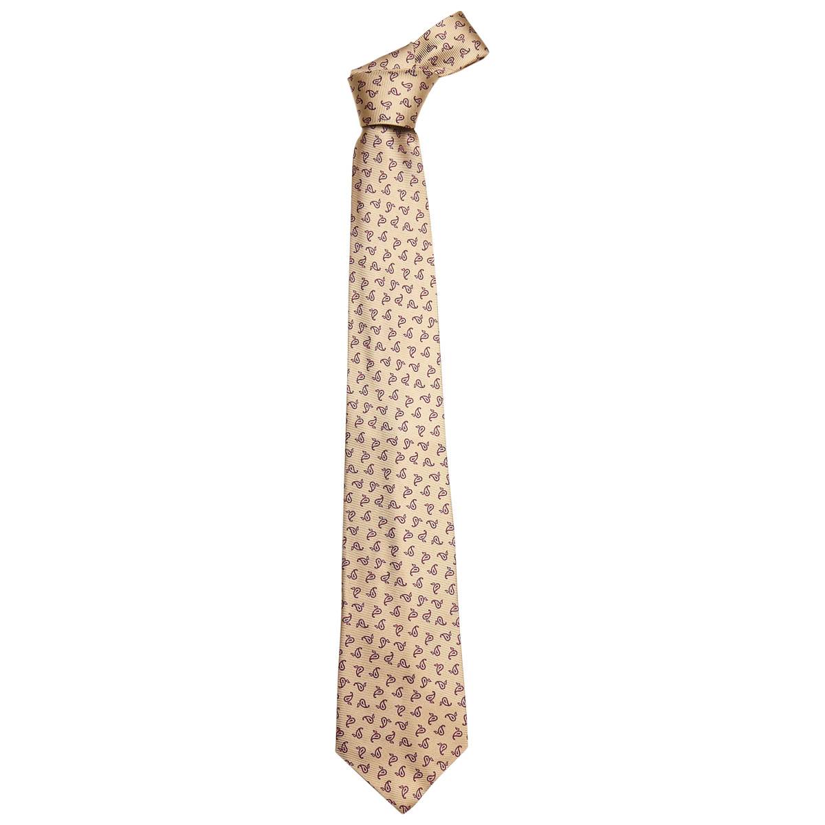 Kiton KITON Beige Purple Silk Tie Beige/Purple 000