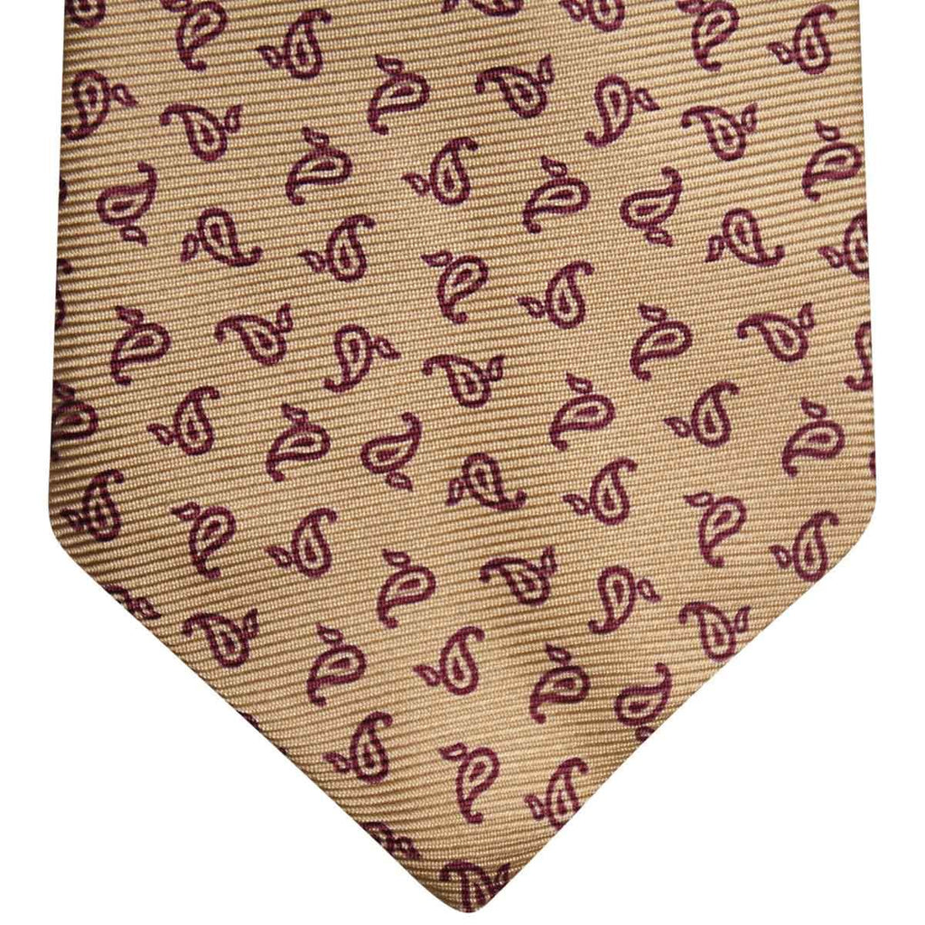 Kiton KITON Beige Purple Silk Tie Beige/Purple 001