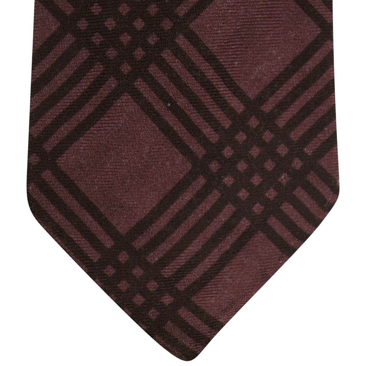 Kiton KITON Violet Black Wool Silk Tie Violet/Black 001