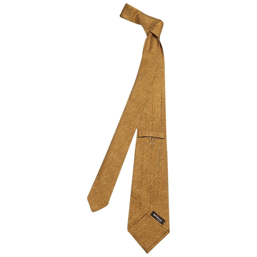 KITON Yellow Silk Tie