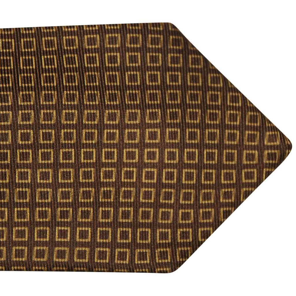 Kiton KITON Brown Yellow Silk Tie Brown/Yellow 001