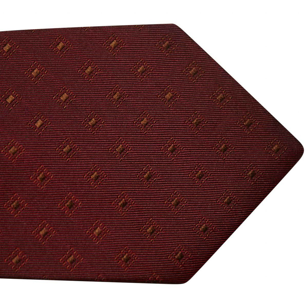 Kiton KITON Brown Red Silk Tie Brown/Red 001