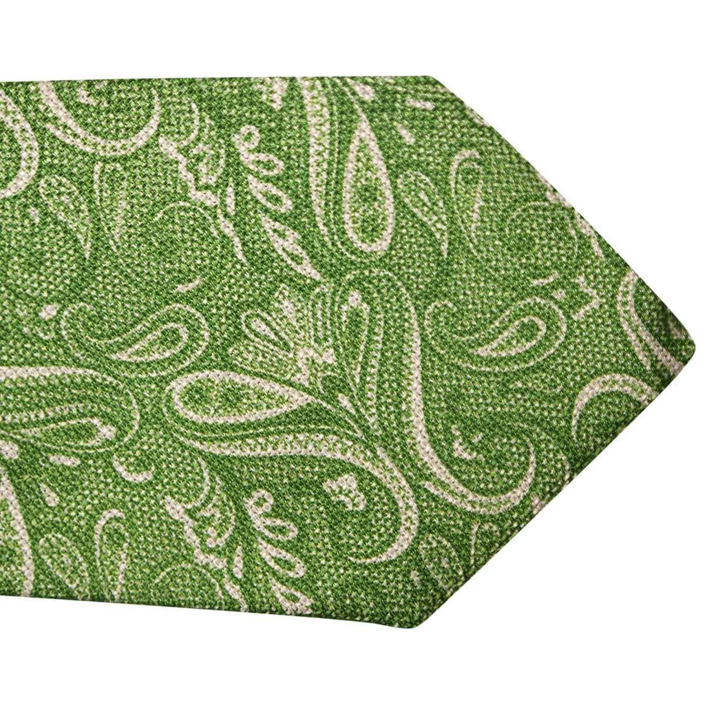 Kiton KITON Green White Silk Tie Multicolor 001