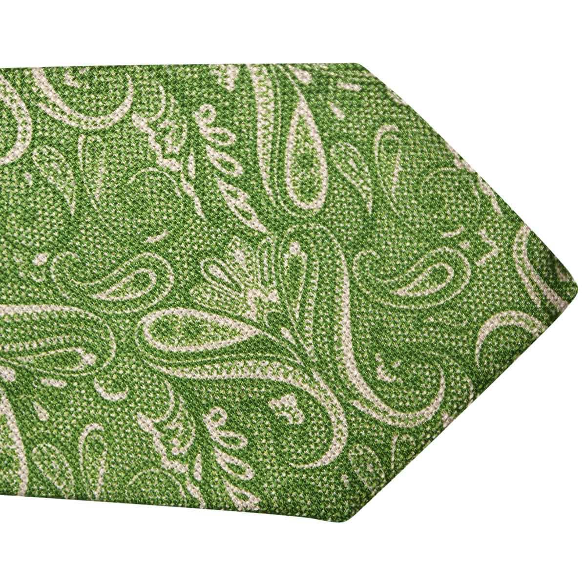 Kiton KITON Green White Silk Tie Multicolor 001