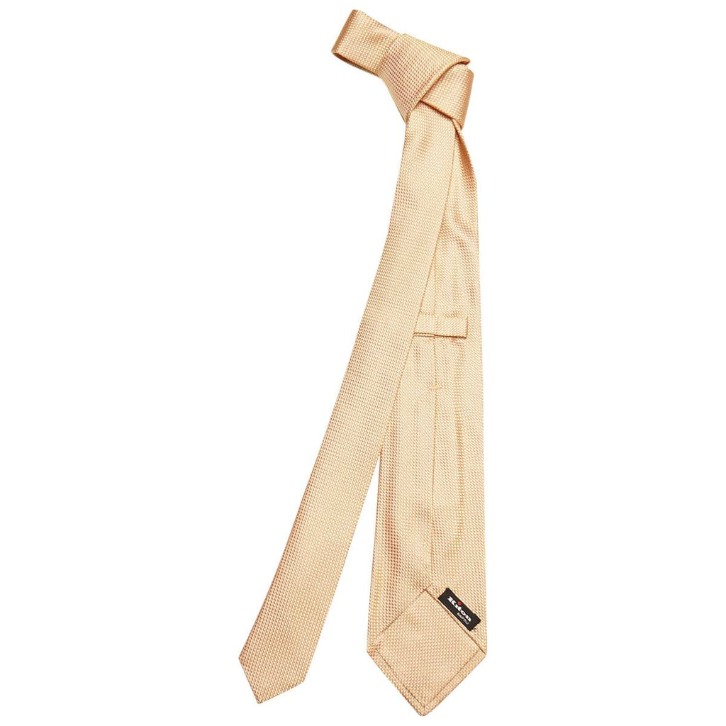 KITON Pink Yellow Silk Tie