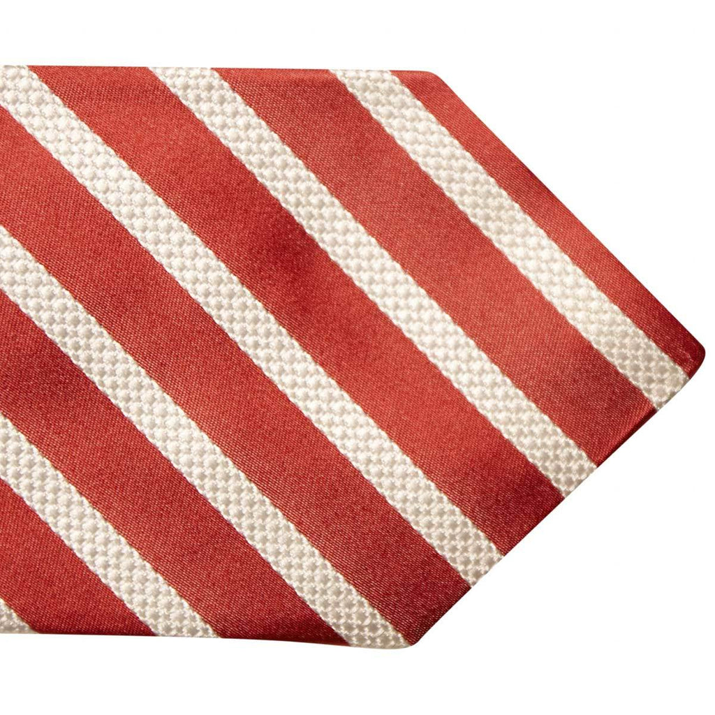 Kiton KITON Red White Silk Tie Red/White 001
