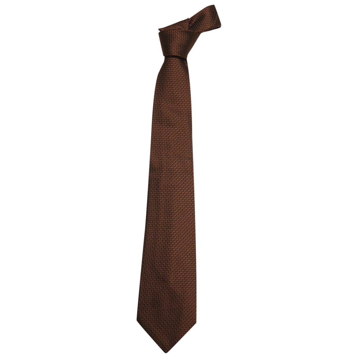 Kiton KITON Brown Black Silk Tie Brown/Black 000