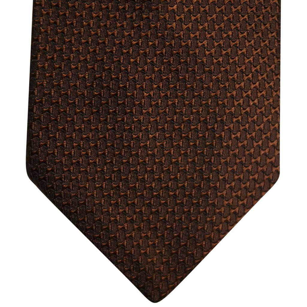 Kiton KITON Brown Black Silk Tie Brown/Black 001