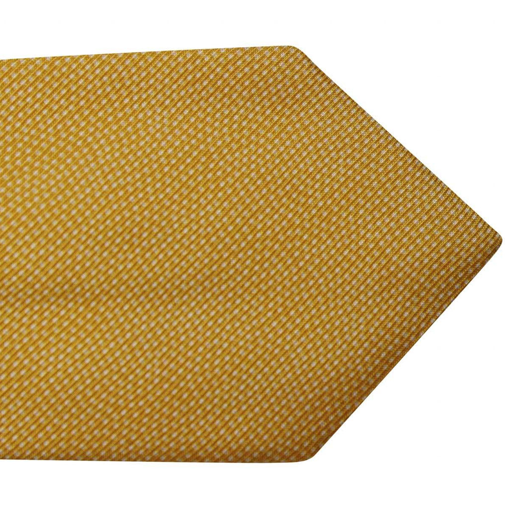 Kiton KITON Yellow White Silk Tie Yellow/White 001