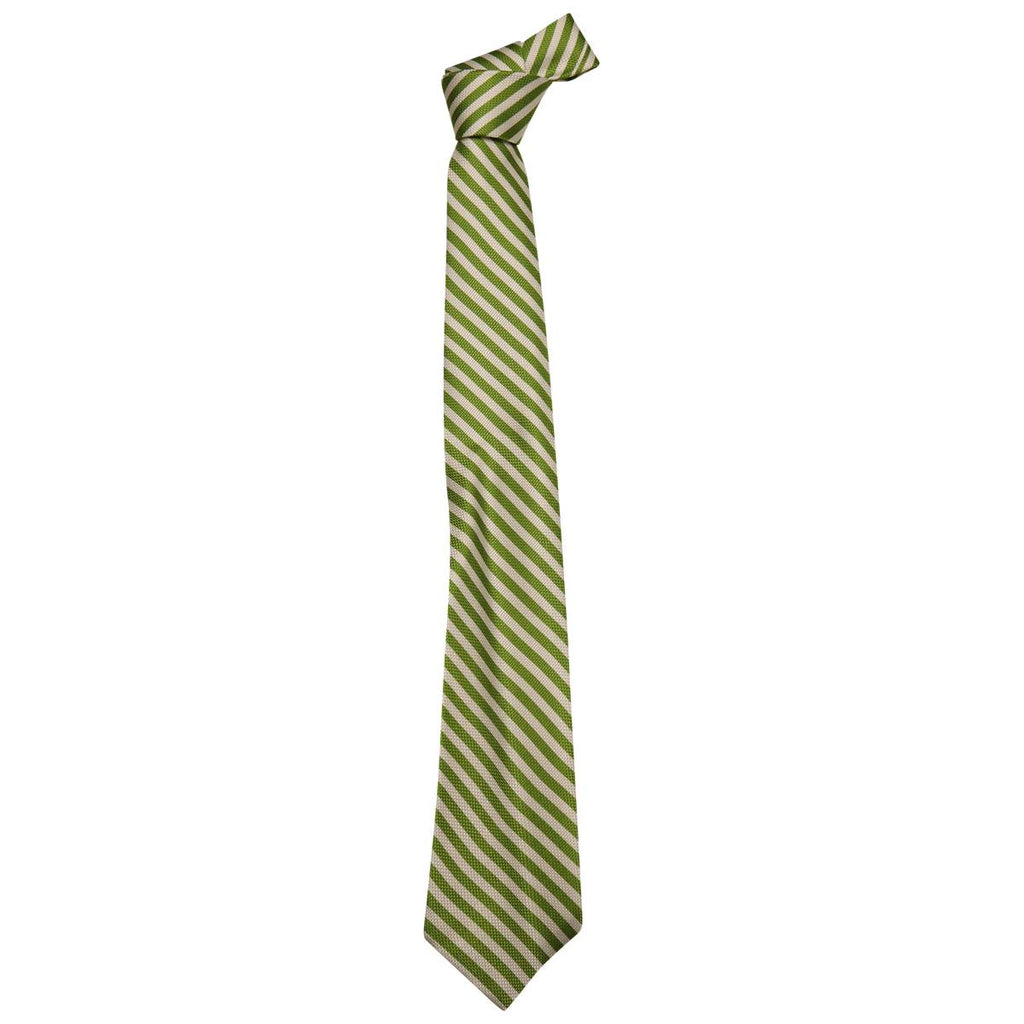Kiton KITON Light Green White Silk Tie Light Green/White 000
