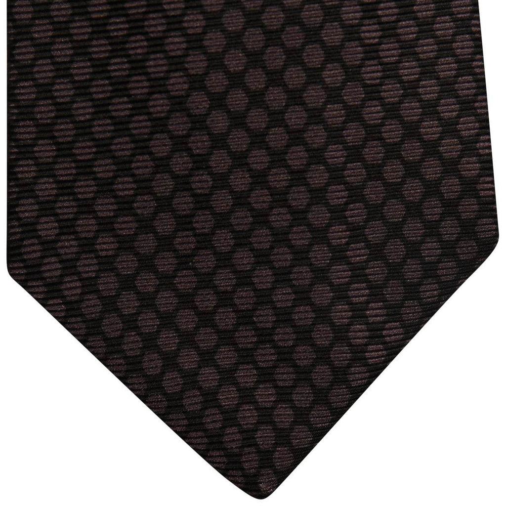 Kiton KITON Violet Black Silk Tie Violet/Black 001