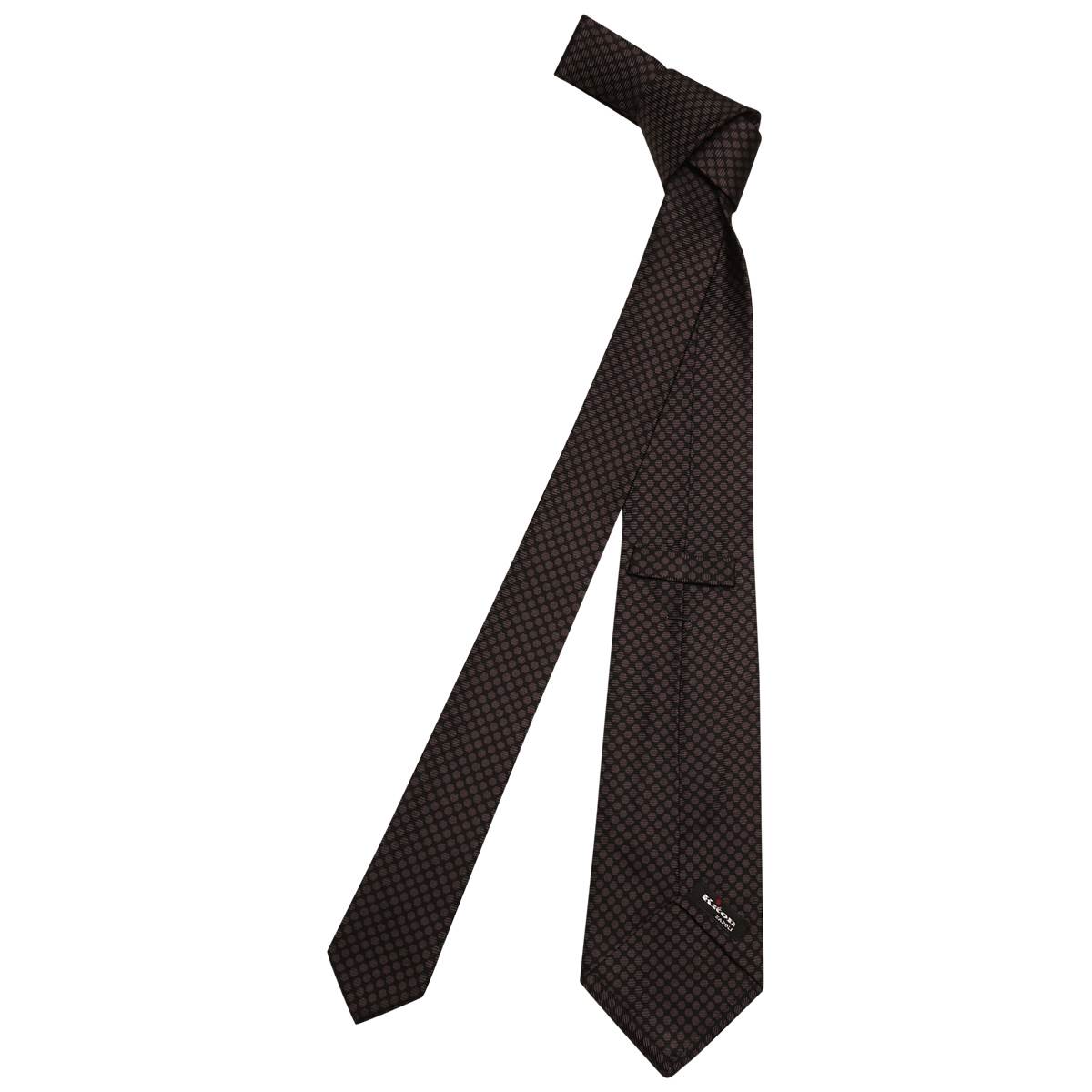 KITON Violet Black Silk Tie