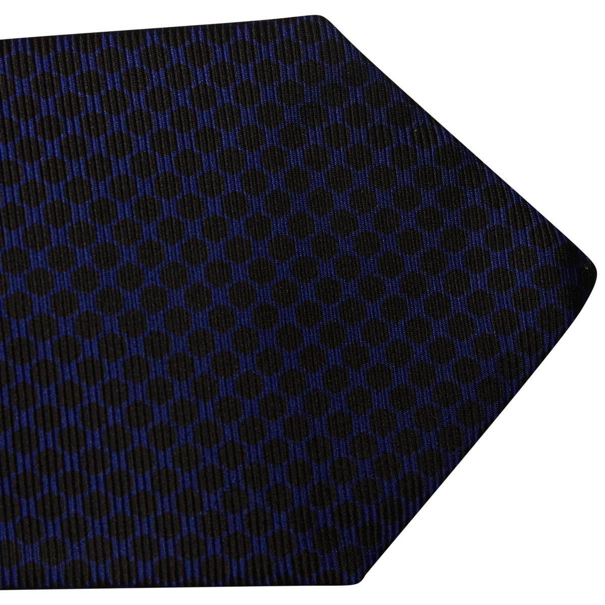 Kiton KITON Black Blue Silk Tie Black/Blue 001