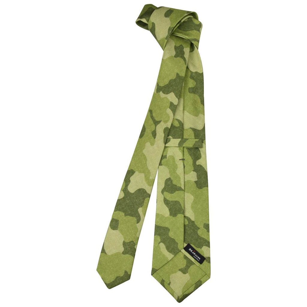 KITON Multicolor Silk Linen Tie