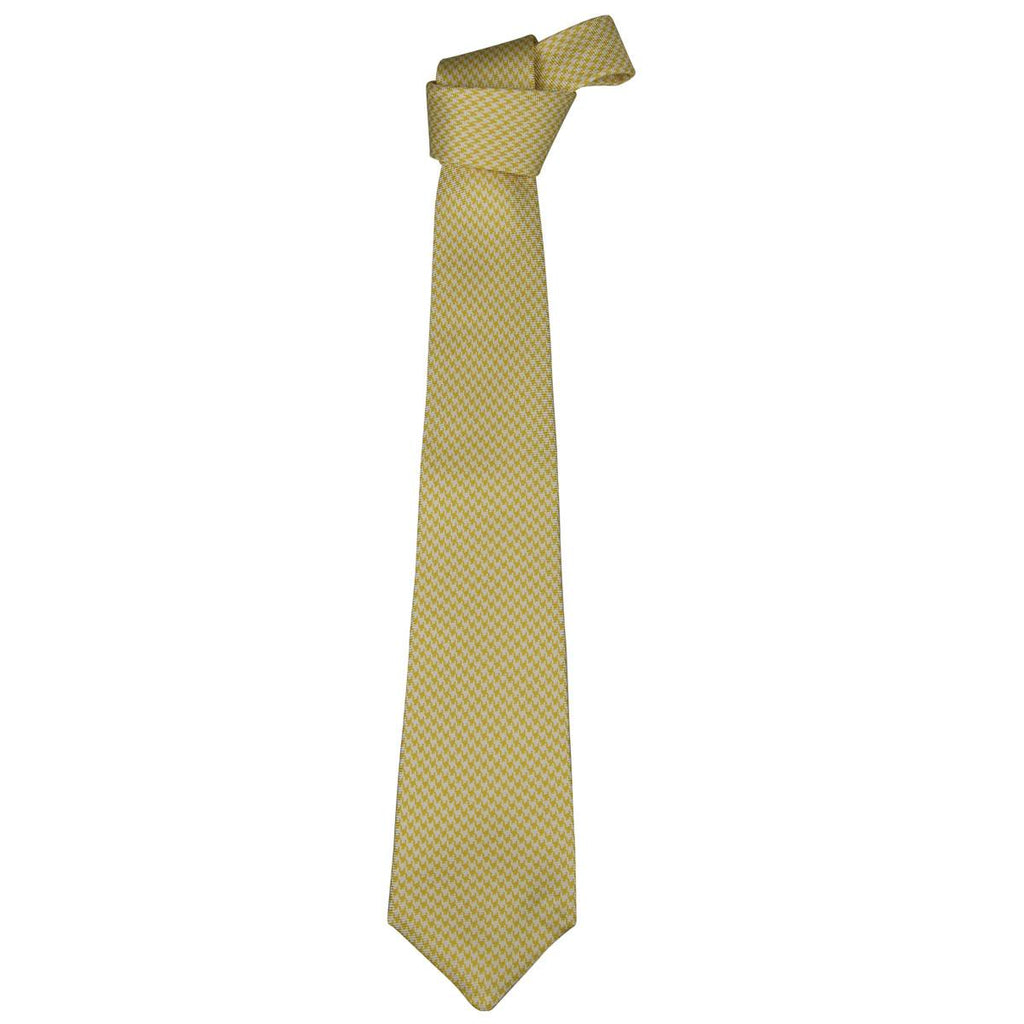 Kiton KITON Yellow White Silk Tie Yellow/White 000