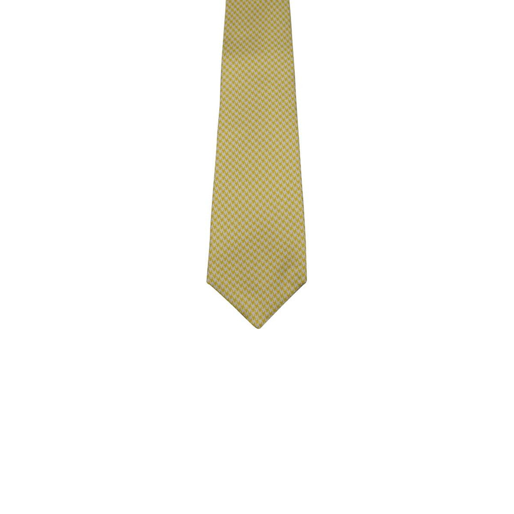 Kiton KITON Yellow White Silk Tie Yellow/White 001