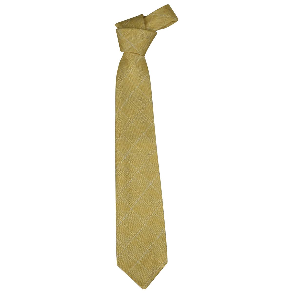 Kiton KITON Yellow White Silk Tie Yellow/White 000