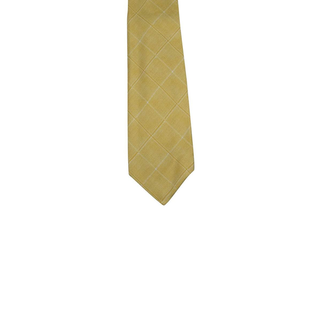 Kiton KITON Yellow White Silk Tie Yellow/White 001