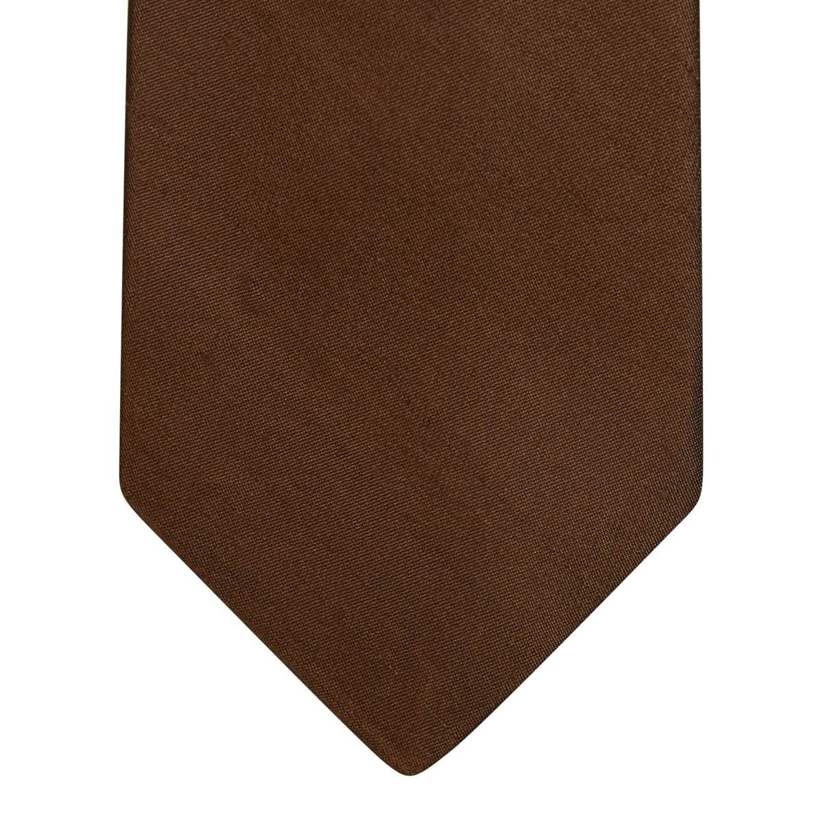 Kiton KITON Brown Silk Tie Brown 001