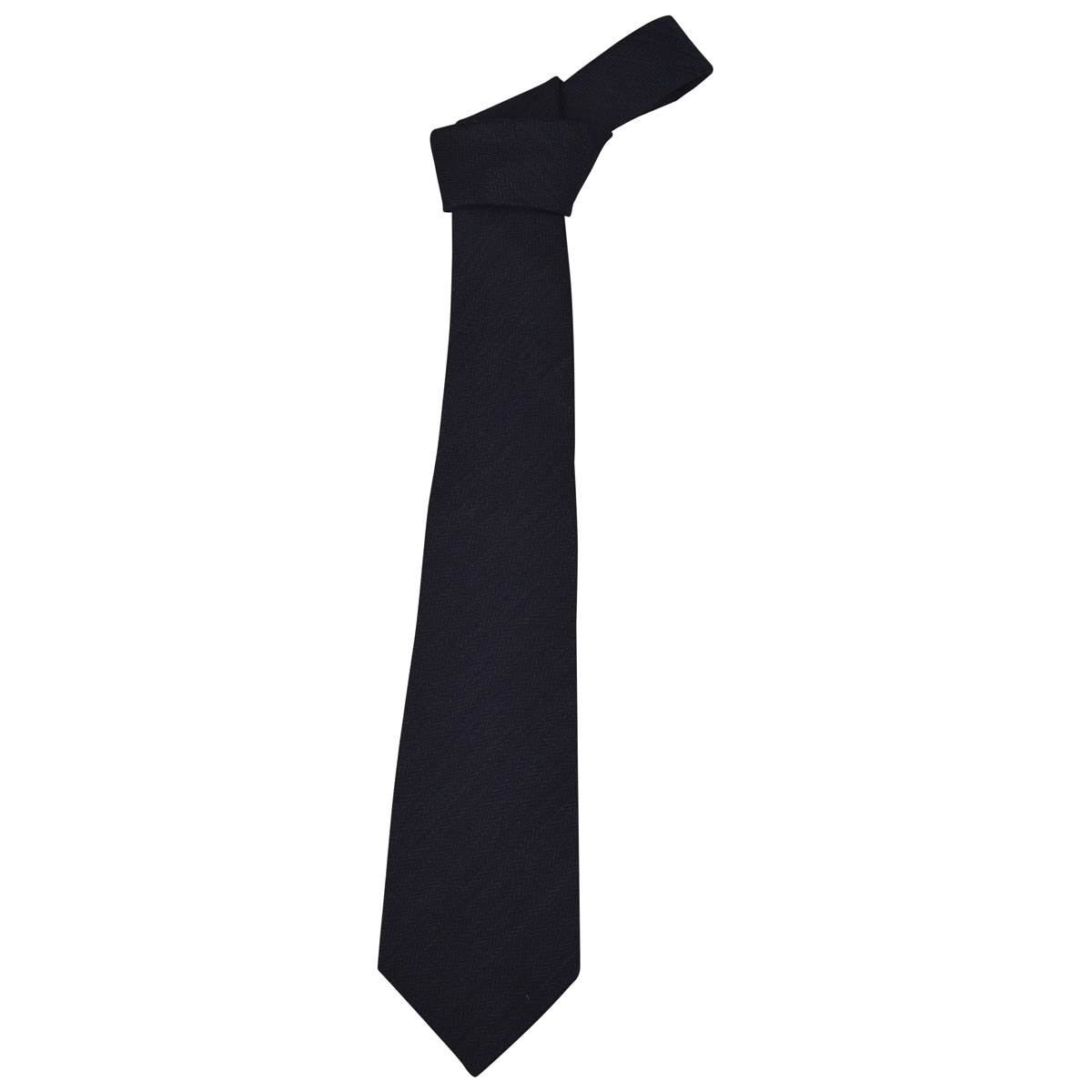 Kiton KITON Blue Black Wool Silk Tie Blue/Black 000