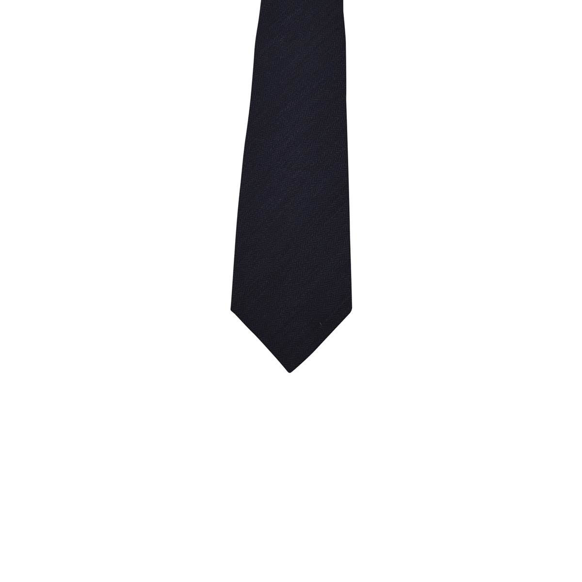 Kiton KITON Blue Black Wool Silk Tie Blue/Black 001