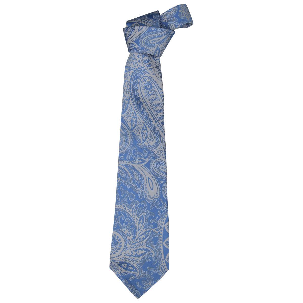 Kiton KITON Light Blue White Silk Tie Light Blue/White 000