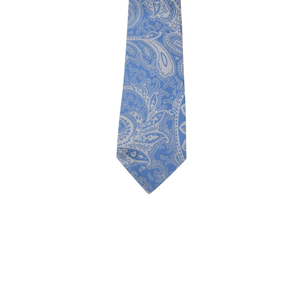 Kiton KITON Light Blue White Silk Tie Light Blue/White 001