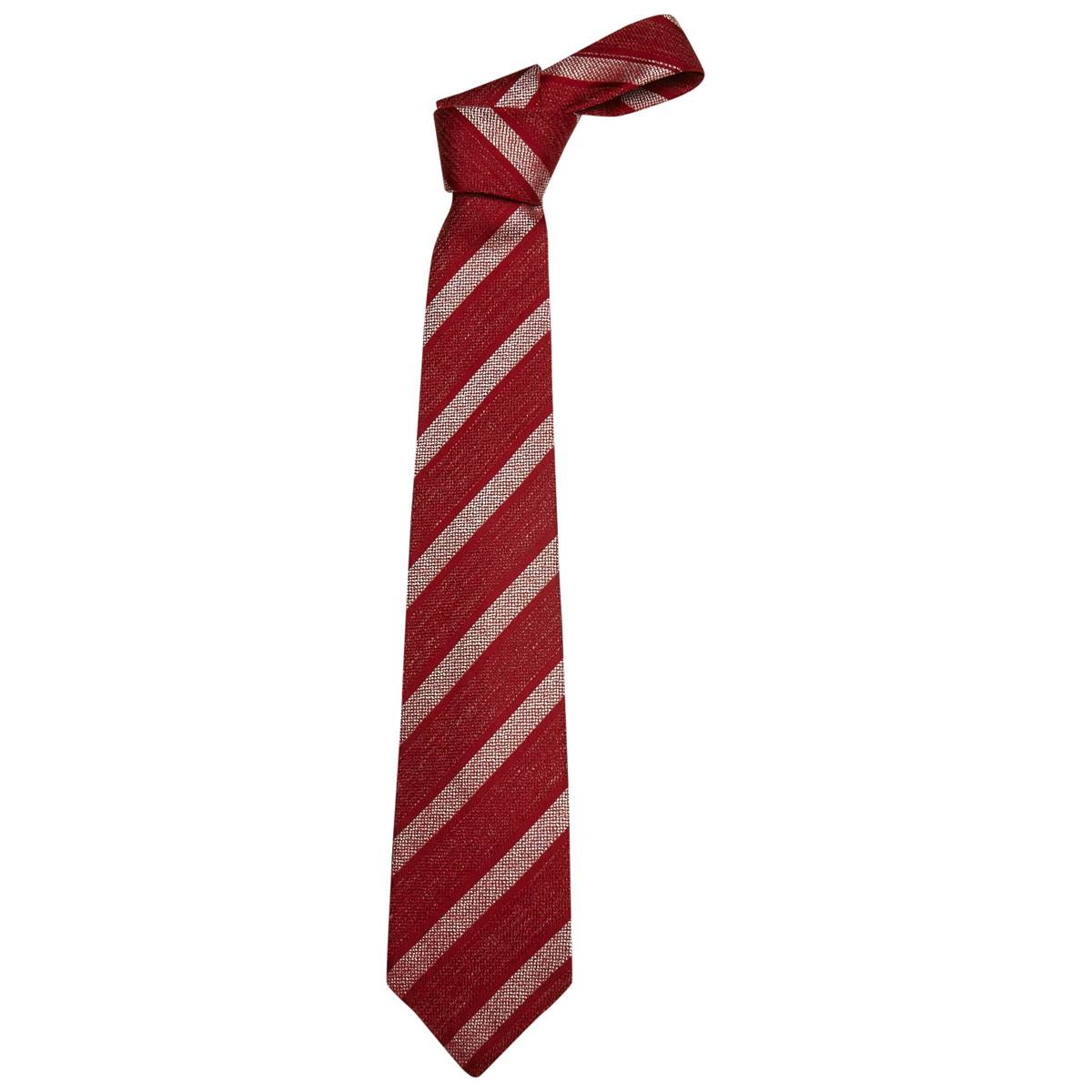 Kiton KITON Red White Silk Linen Wool Tie Red/White 000