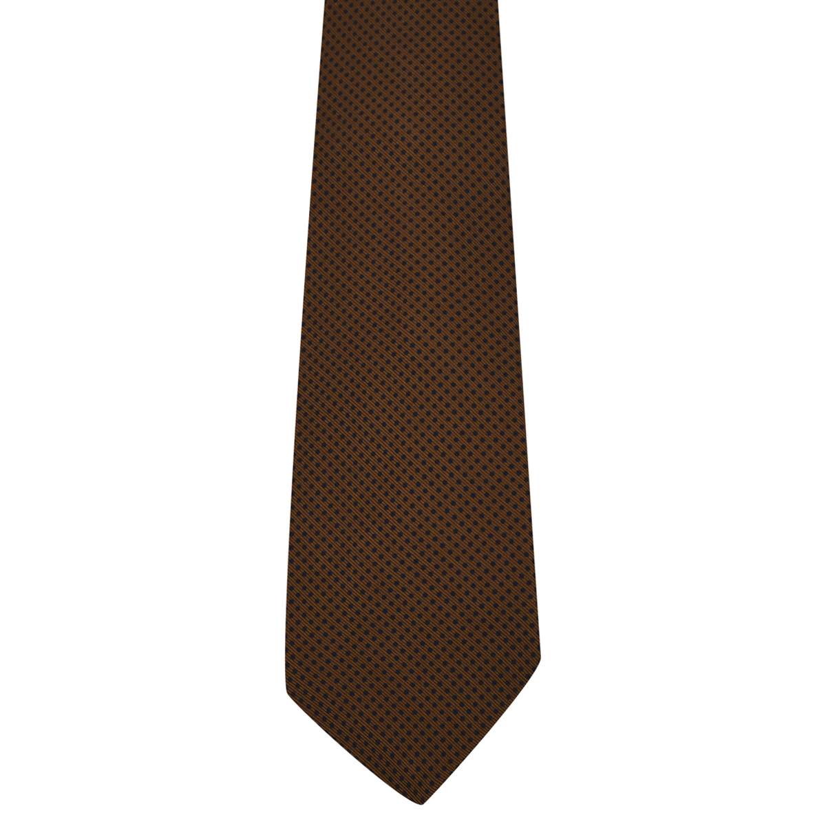 Kiton KITON Brown Blue Silk Tie Brown/Blue 001