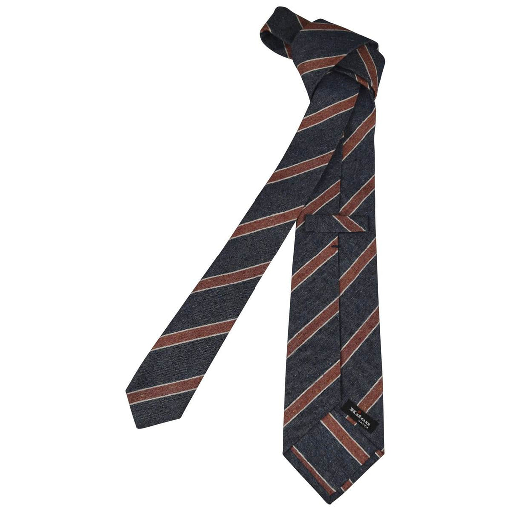 KITON Multicolor Cotton Silk Tie
