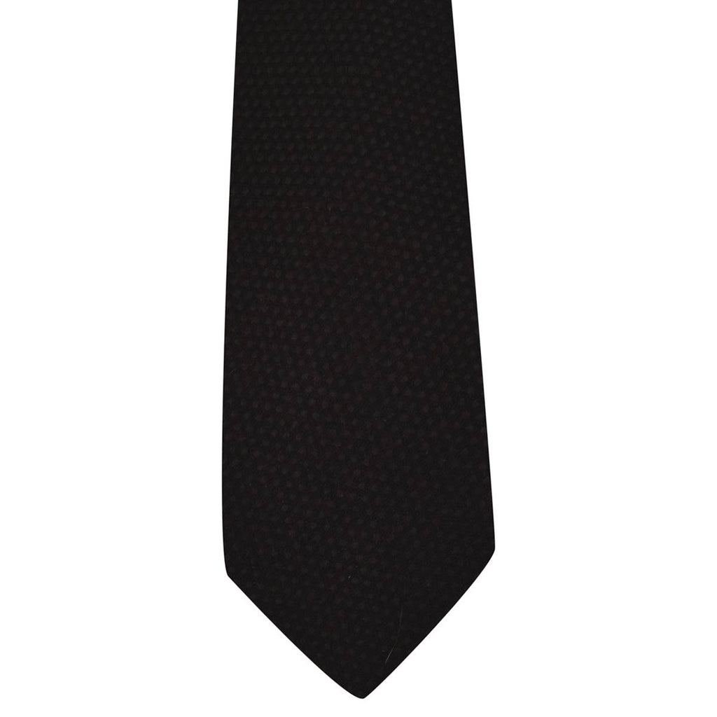 Kiton KITON Brown Black Wool Cashmere Tie Brown/Black 001