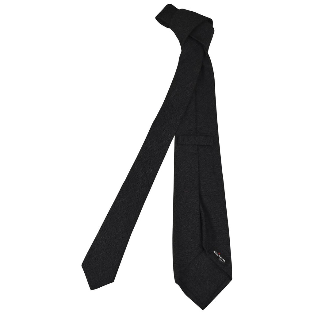 KITON Gray Wool Silk Cashmere Tie