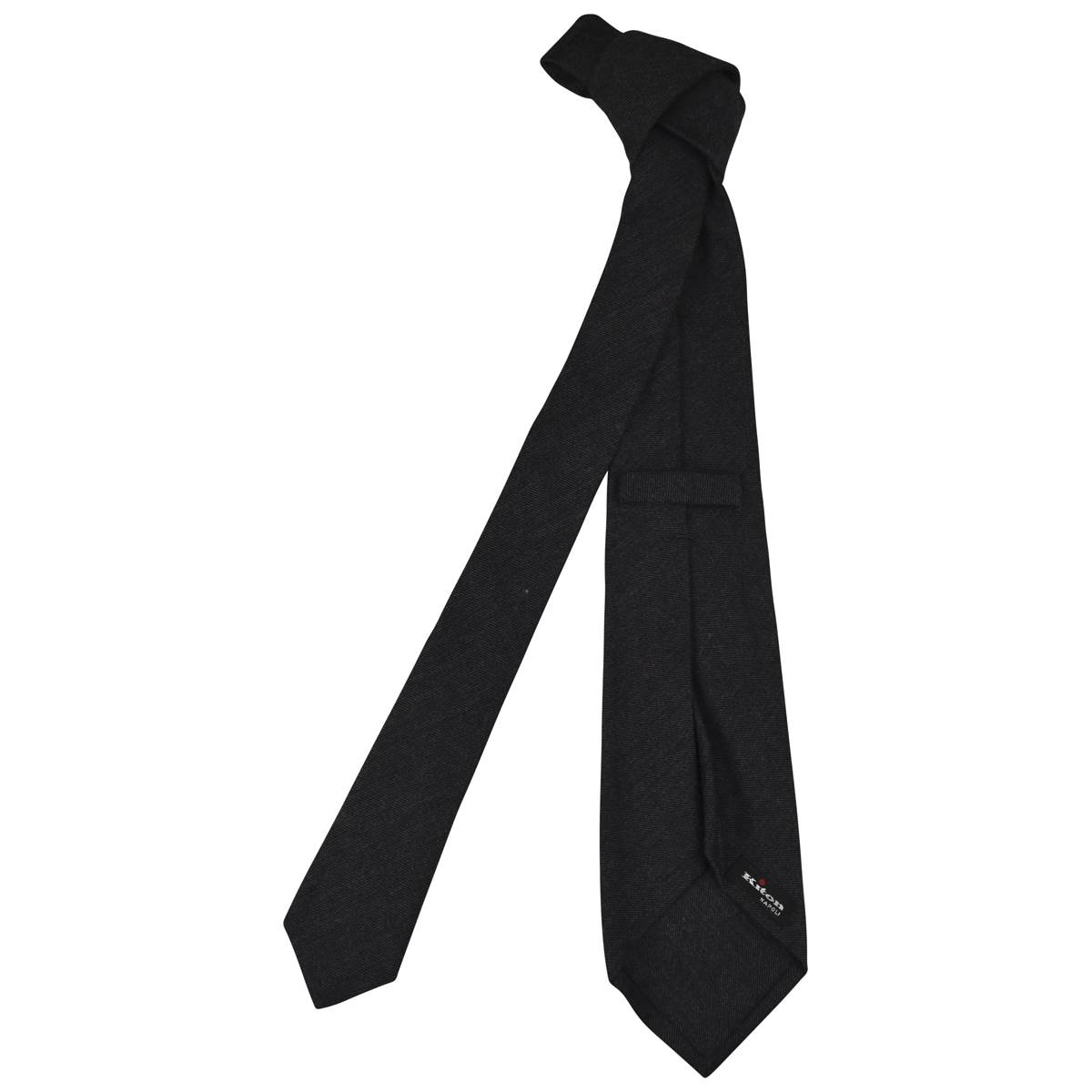 KITON Gray Wool Silk Cashmere Tie