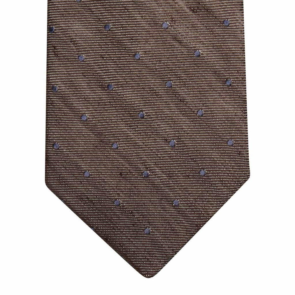 Kiton KITON Blue Beige Linen Silk Tie Blue/Beige 001