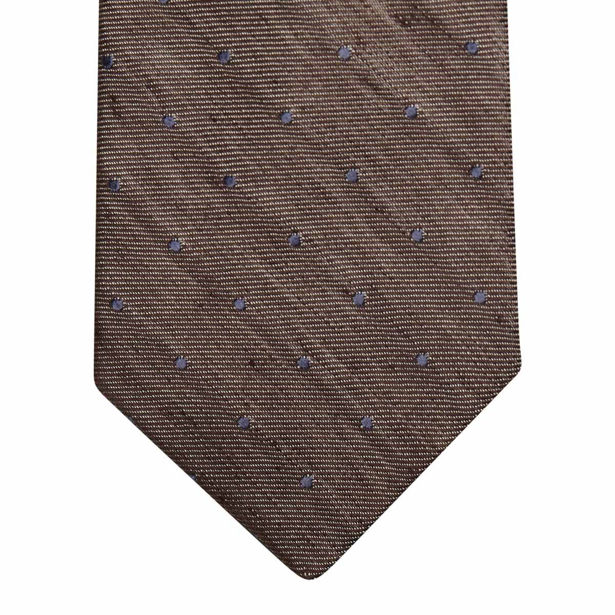 Kiton KITON Blue Beige Linen Silk Tie Blue/Beige 001