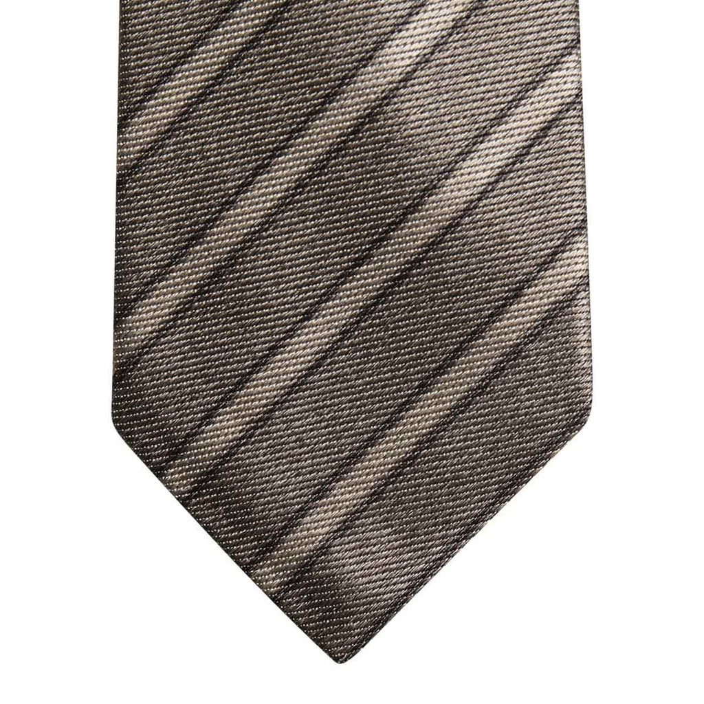Kiton KITON Gray Silk Cotton Tie Gray 001